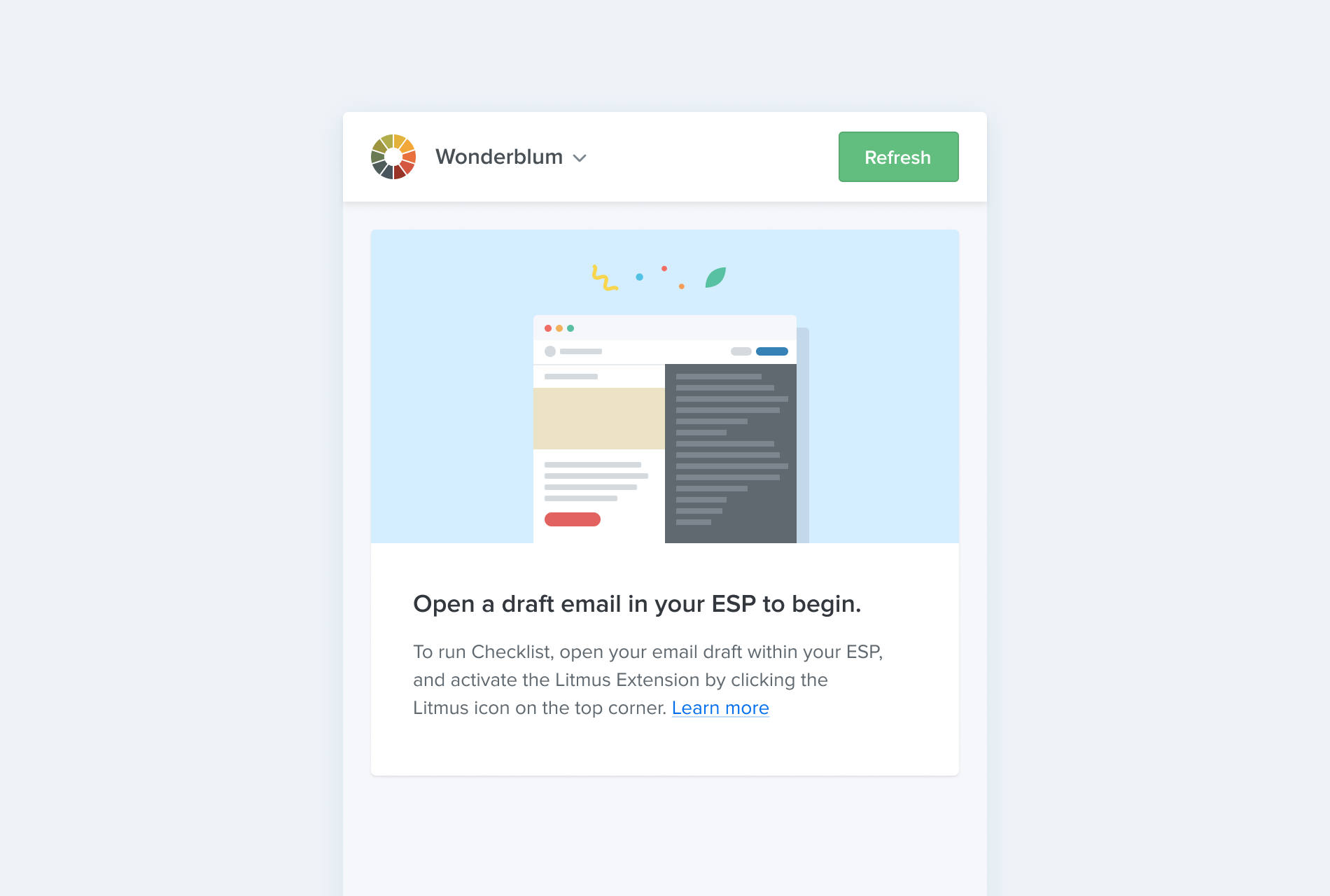 Extension empty state